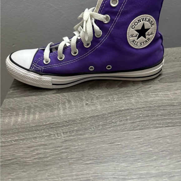 Purple High-Top Mens Converse Sneakers - Picture 3 of 9